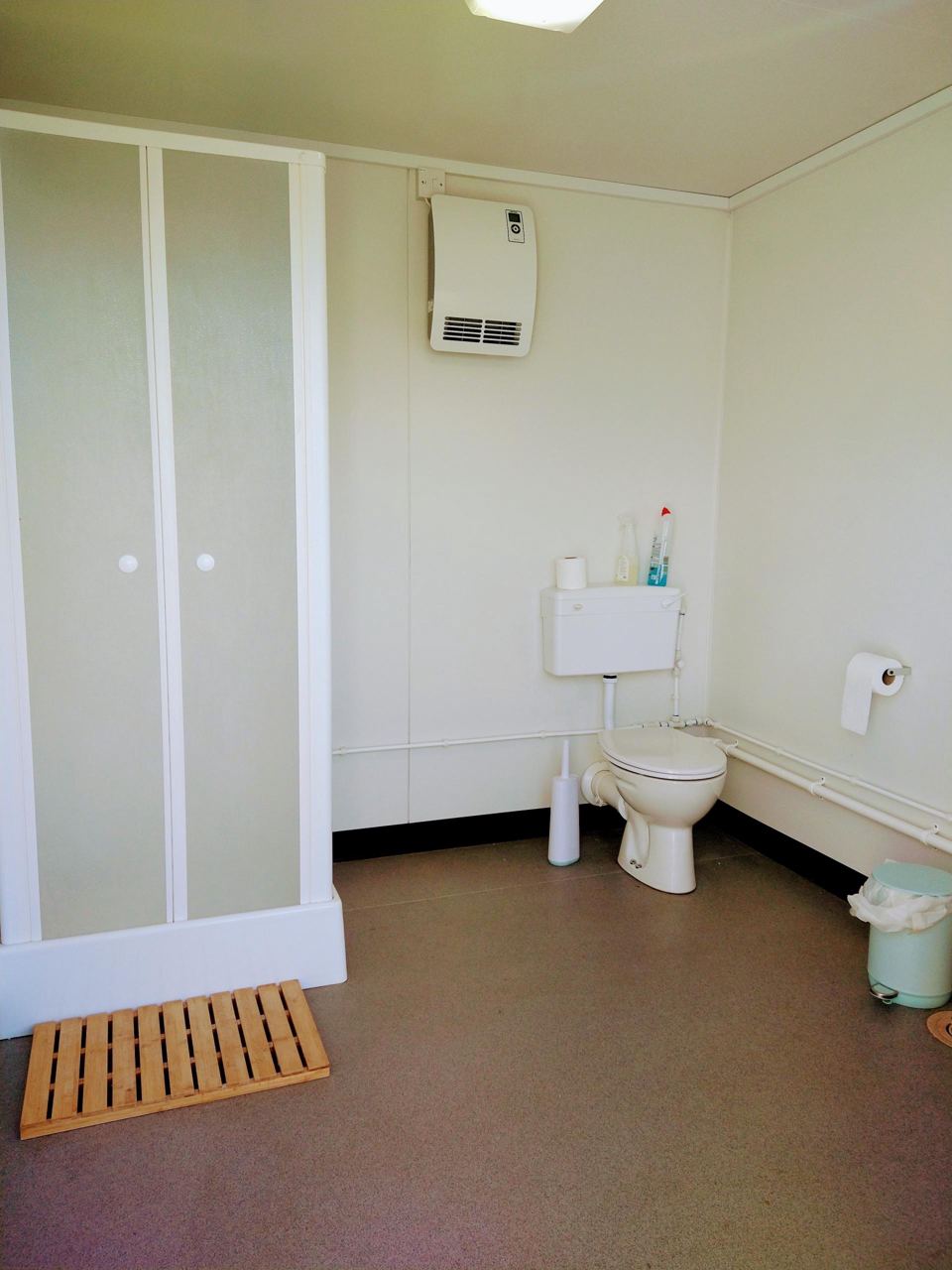 Inside the shower room