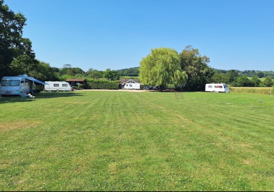 Mown grass touring field