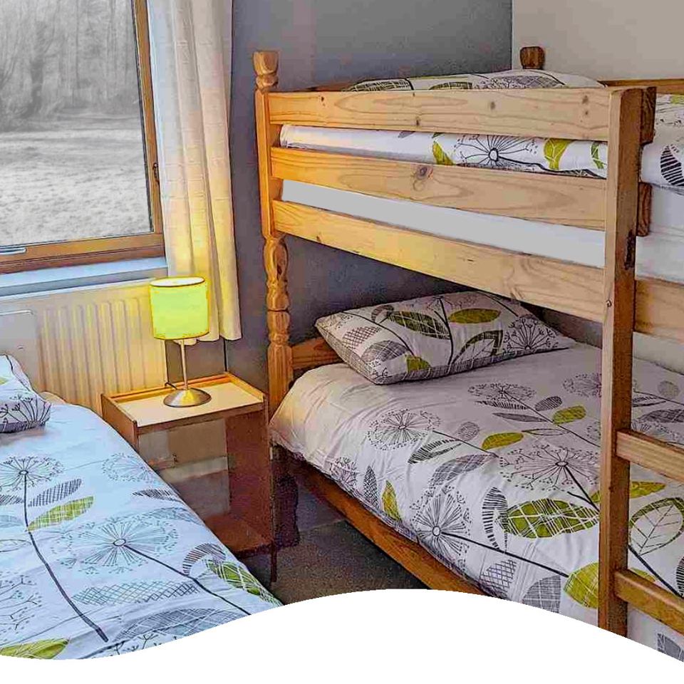 Bunk beds in a room