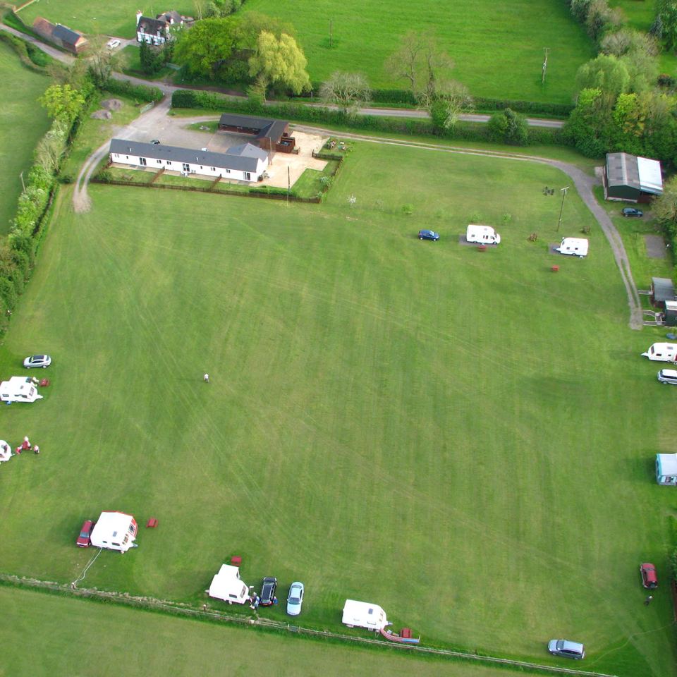 Caravan field from above