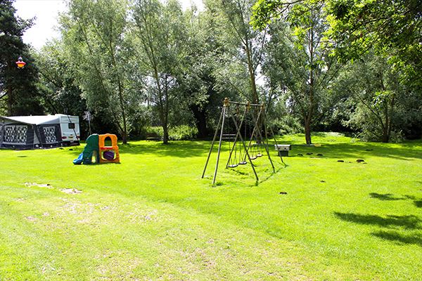 Play area on the lawn