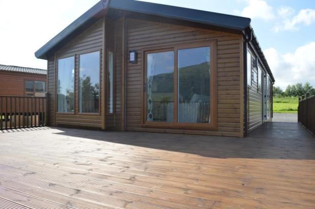 Lodge with large timber deck