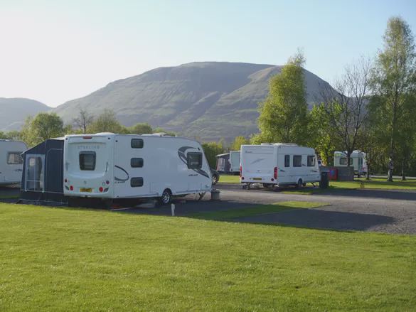 Touring pitches below the Ochils