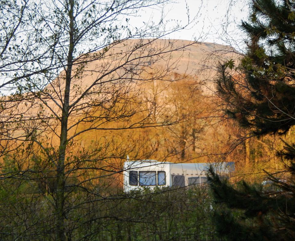 Caravan below the fell
