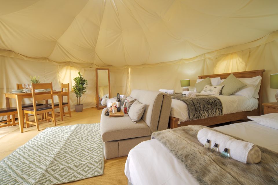 Double bed and sofa bed