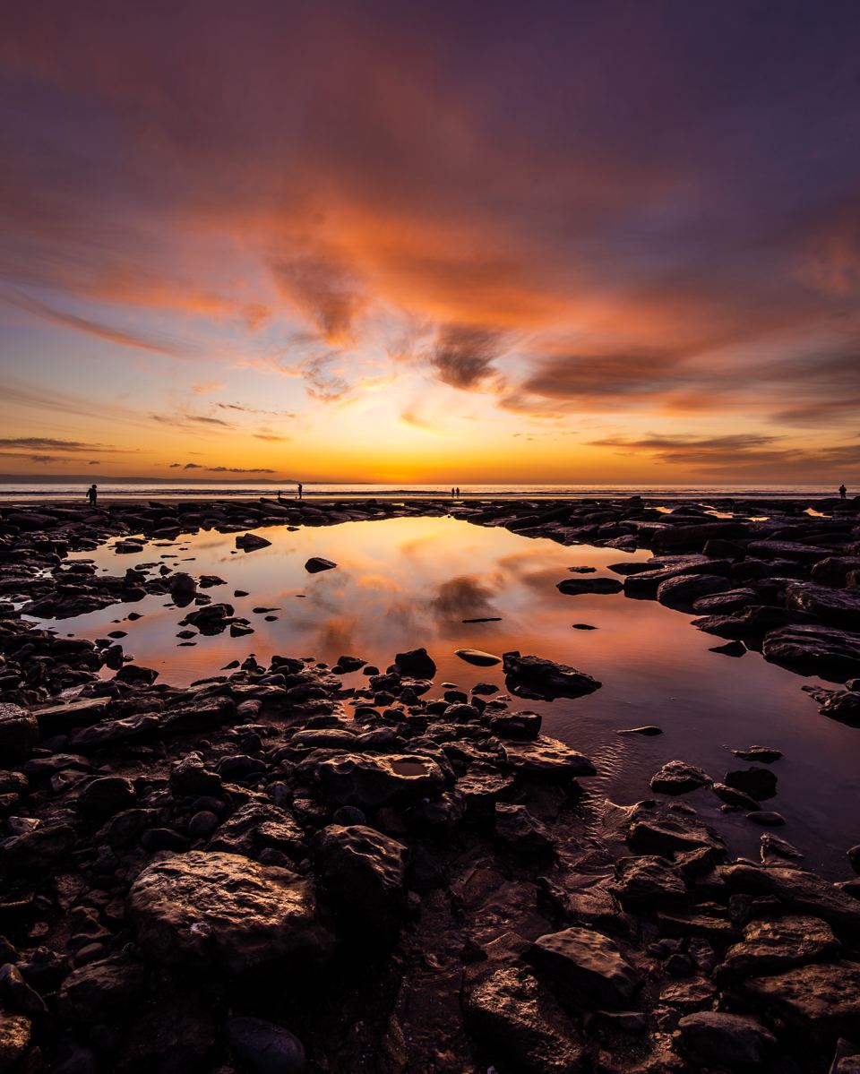 Rock pool at dusk