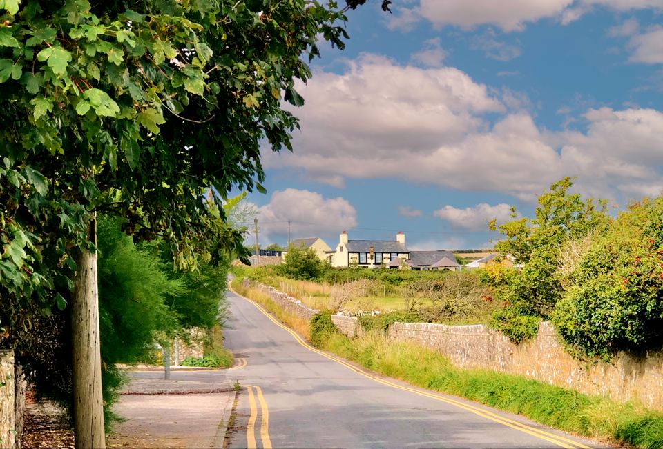 Coast road to the pub