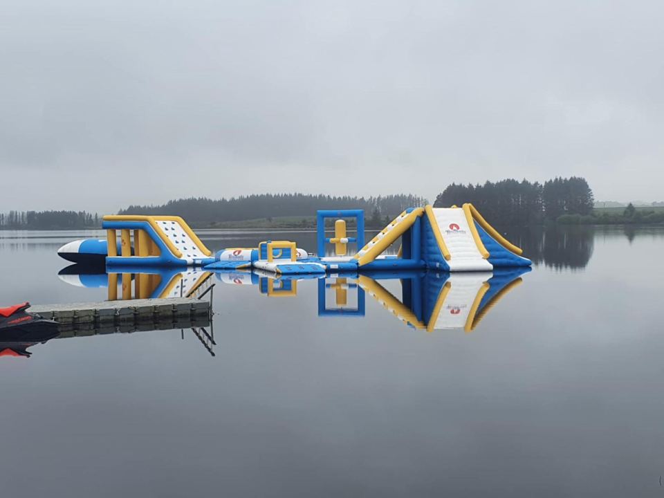 Aqua park on Loch Ronald