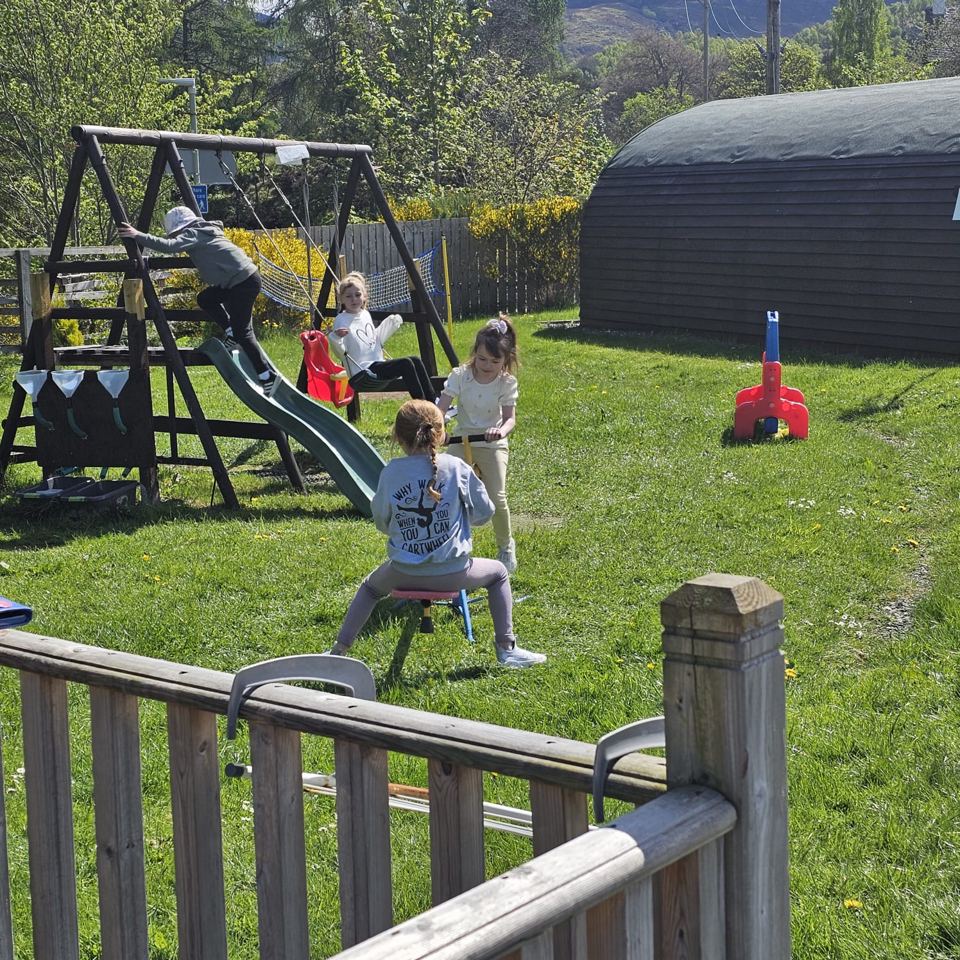 Swings and slide