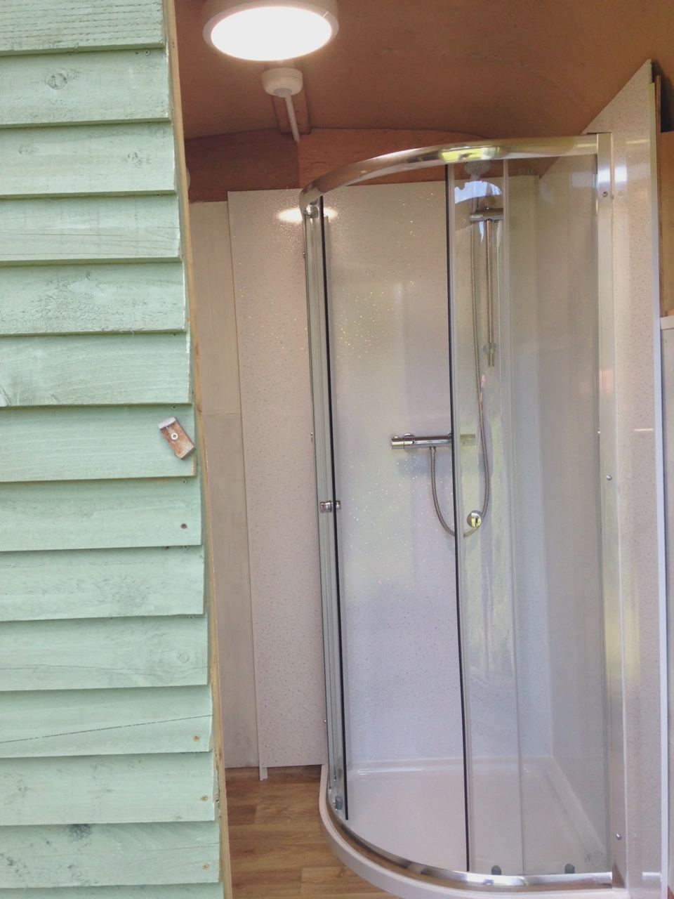 Inside the shower room
