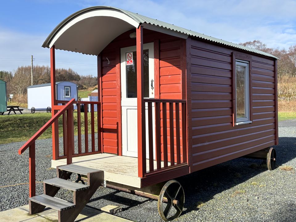 Red shepherd's hut