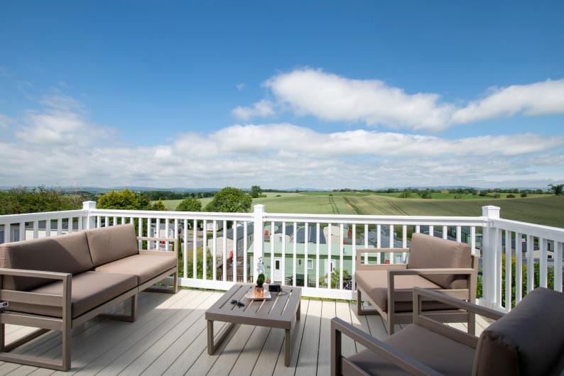 Decking looking over fields