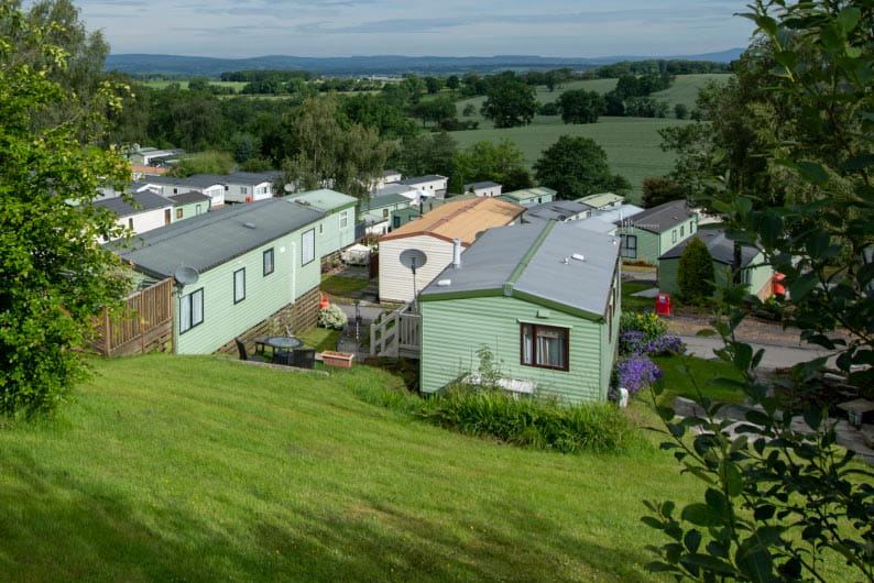 Caravans on the hillside