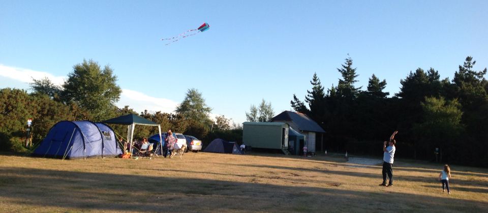Open camping field