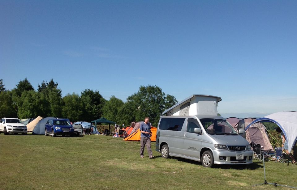 Campervan and tents