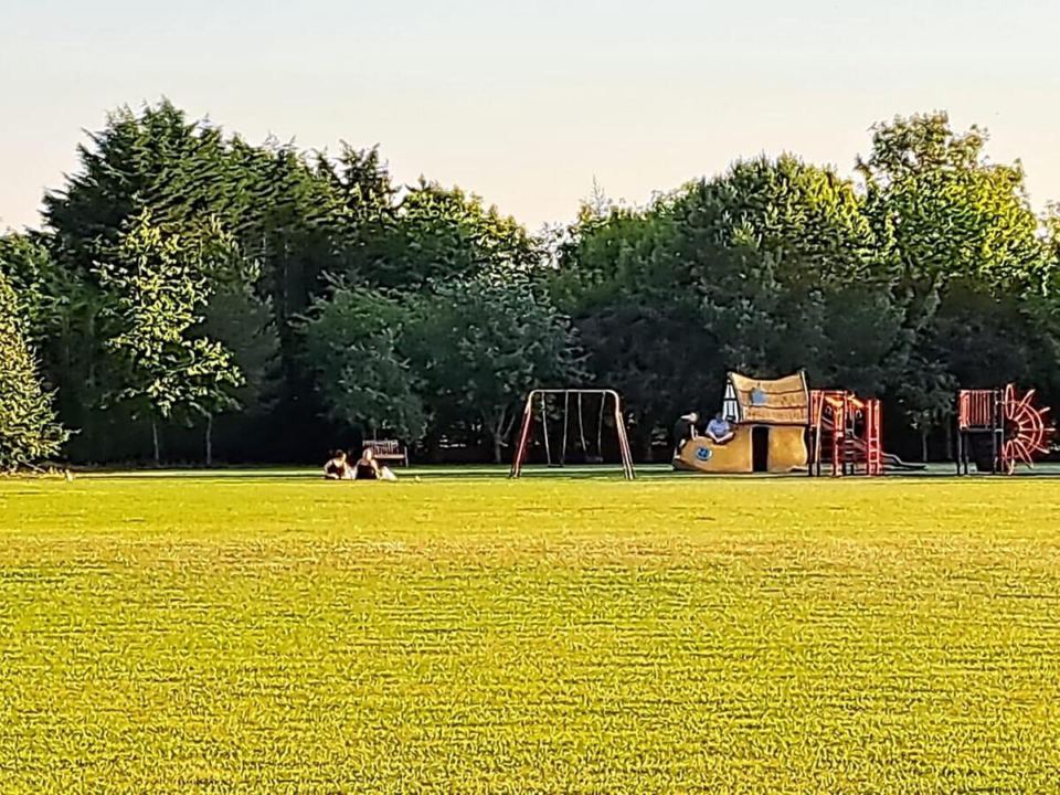 Play area beside the field