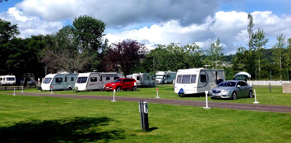 Touring pitches on the lawn