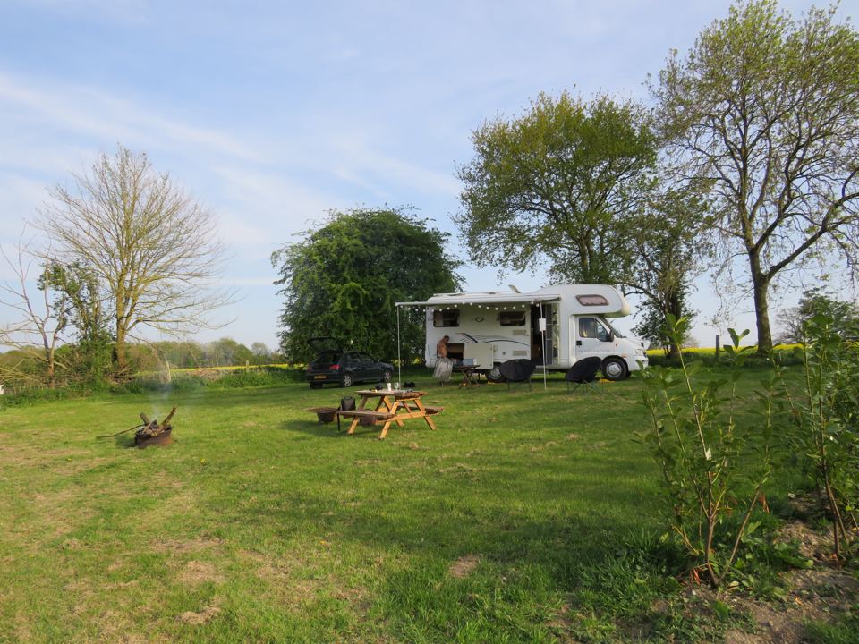 Motorhome on a grass pitch