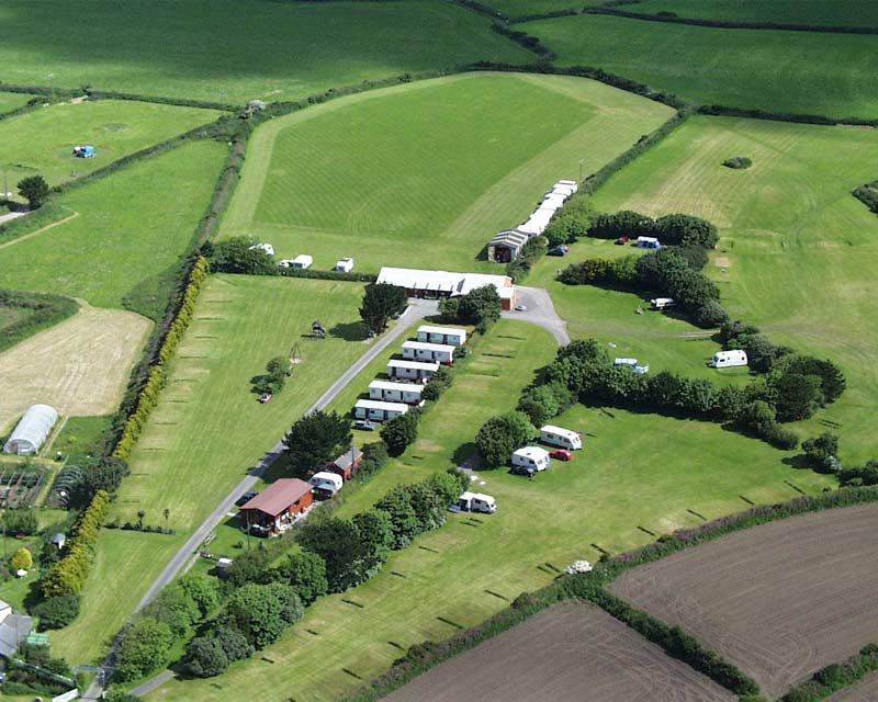 Aerial view of the touring fields