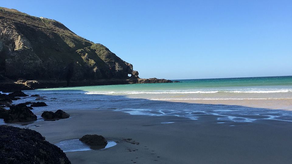 Cove beach with rocks