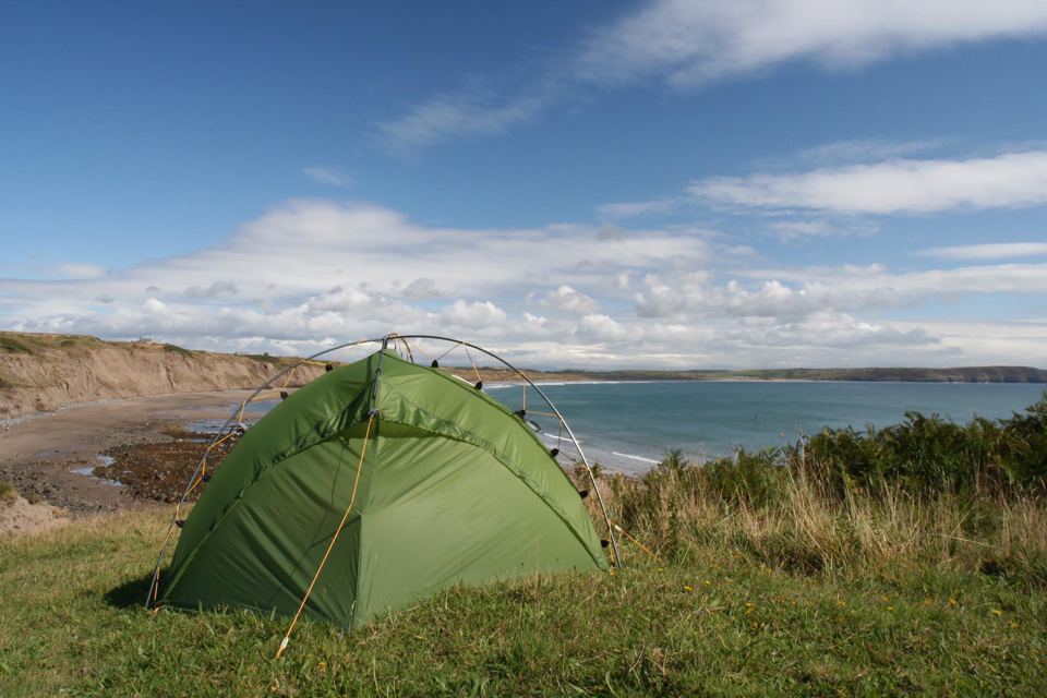 Tent above the bay