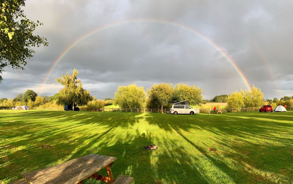 Rainbow over the meadow