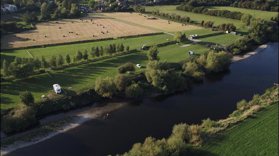 Campsite from above beside the Wye