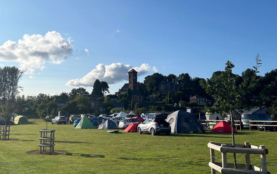 Tents on the river meadow