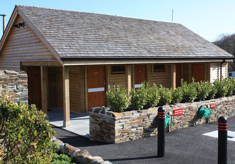 Toilet block exterior