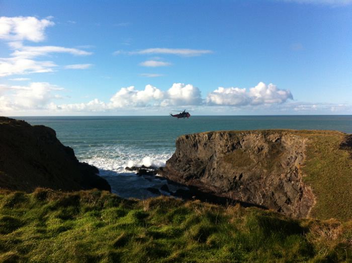 Cliffs and sea from the path