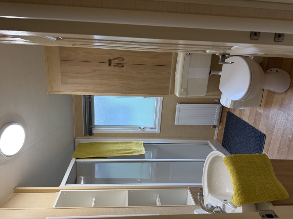 Bathroom in the static caravan