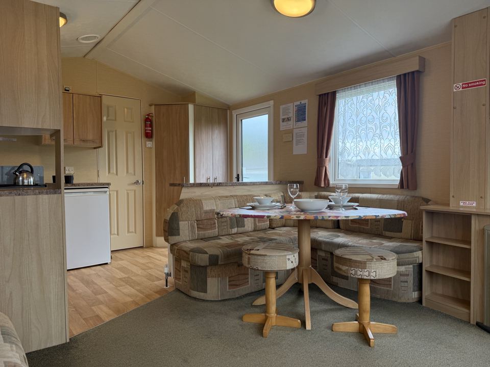 Dining area and kitchen