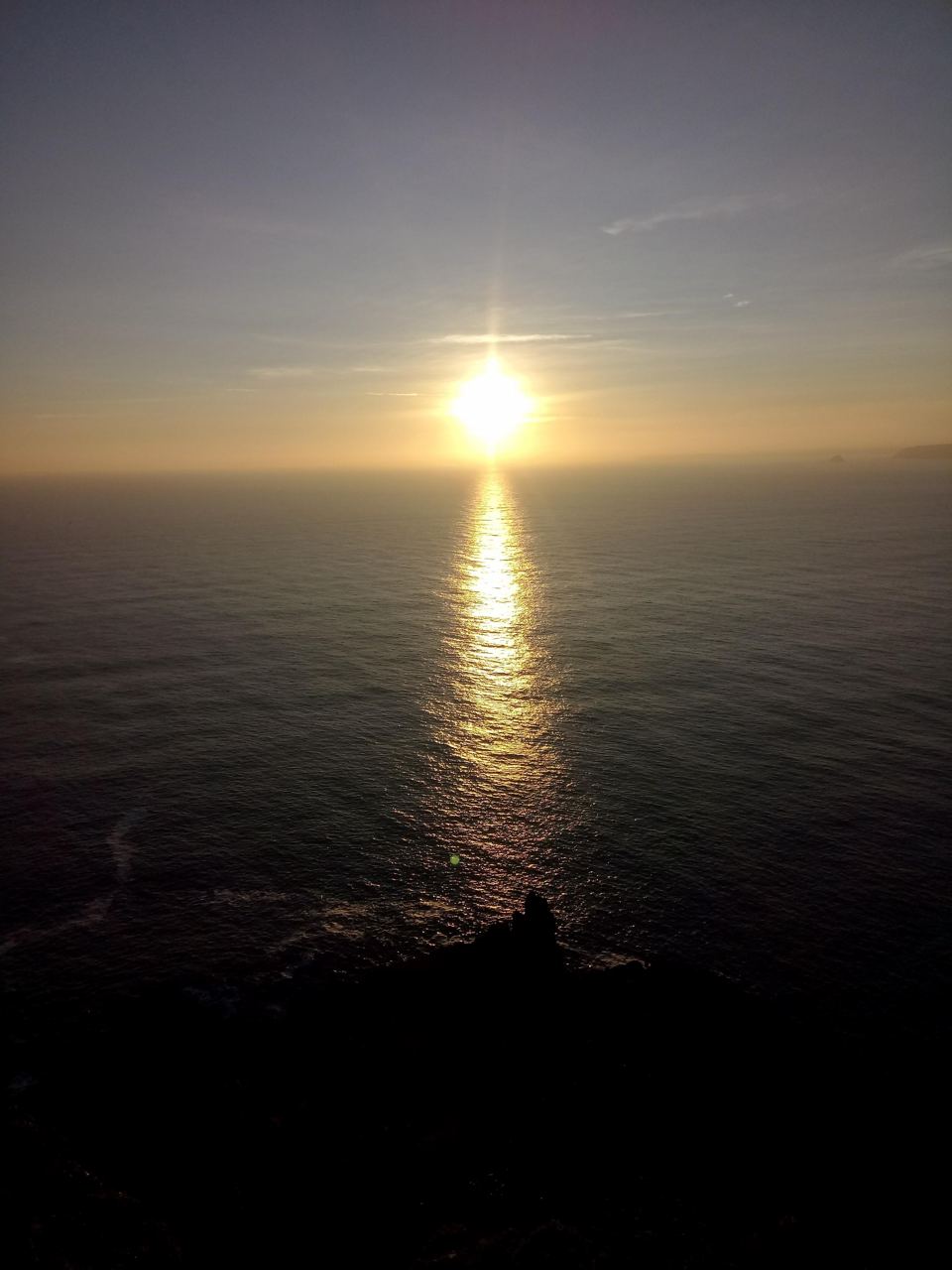 Sun setting over the sea