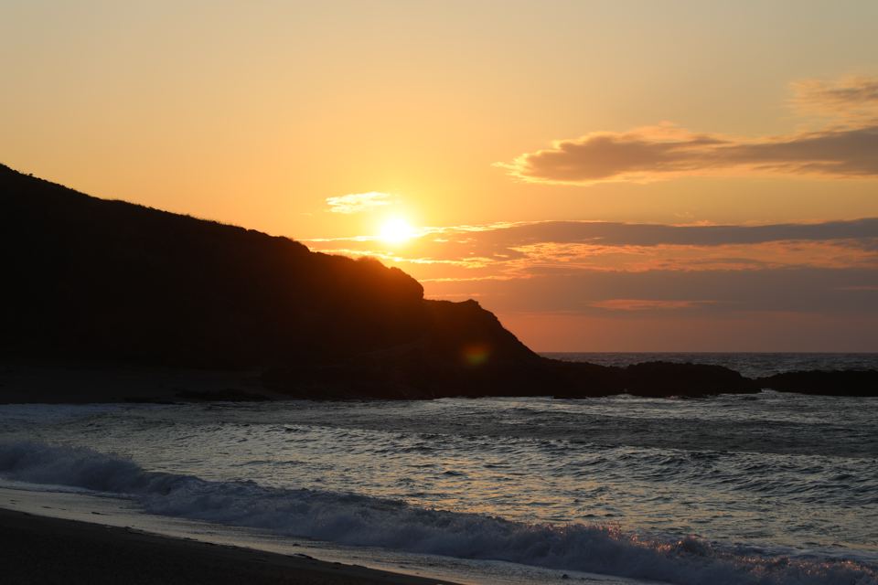 Sunset over the beach