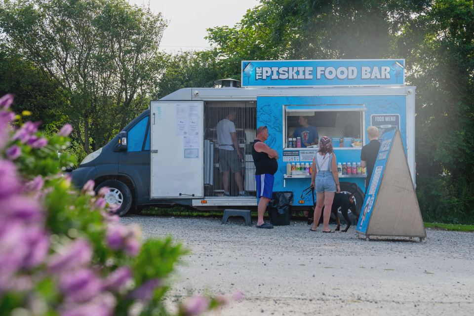 Food van with customers