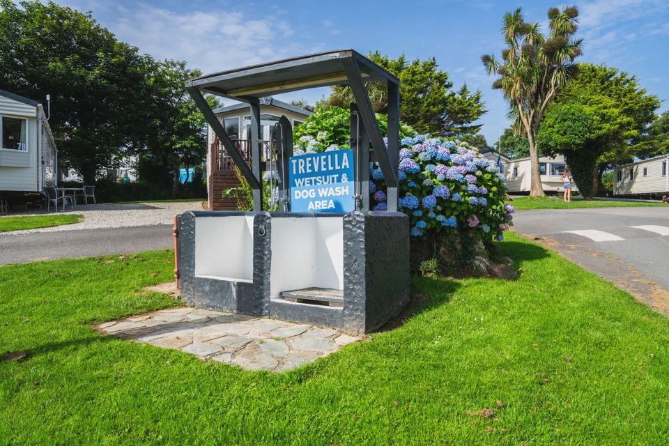 Wetsuit and dog wash area