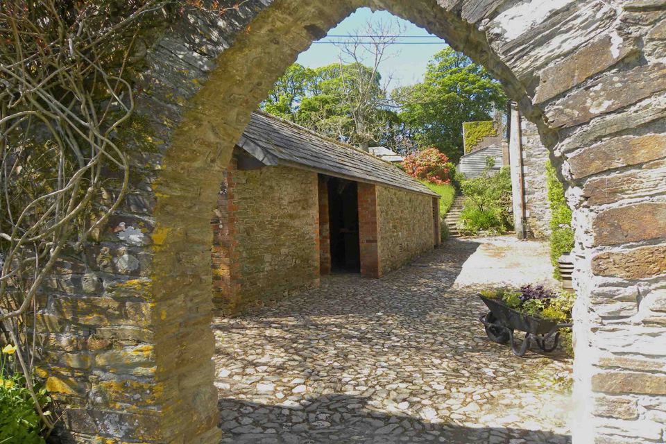 Stone archway into the courtyard
