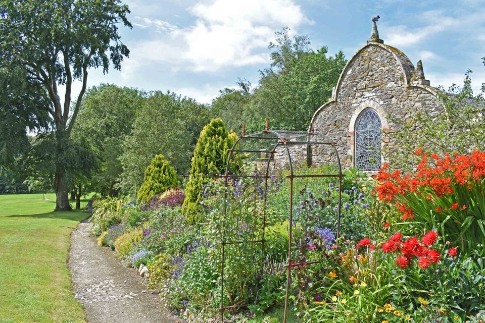 Chapel and flower garden