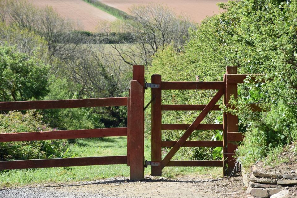Gate overlooking the fields