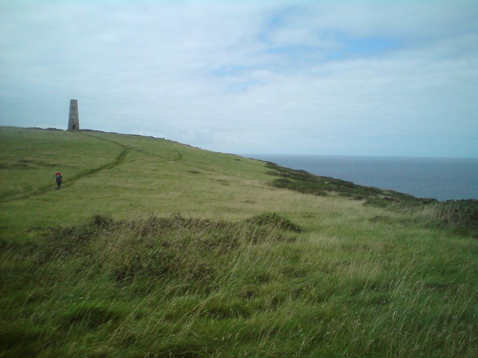 Coast path with monument