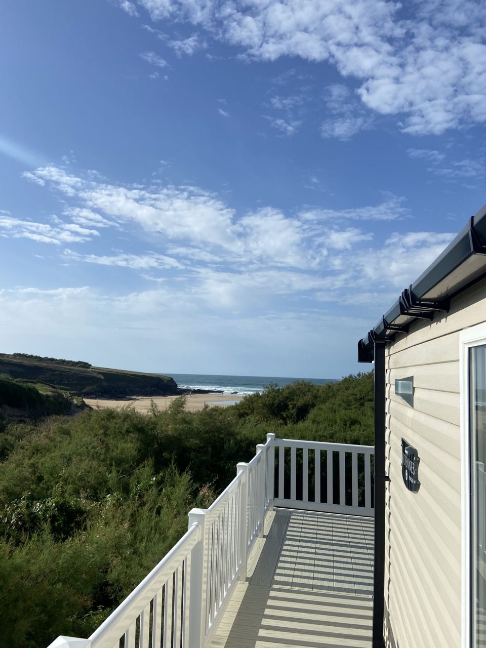 View of the bay from decking