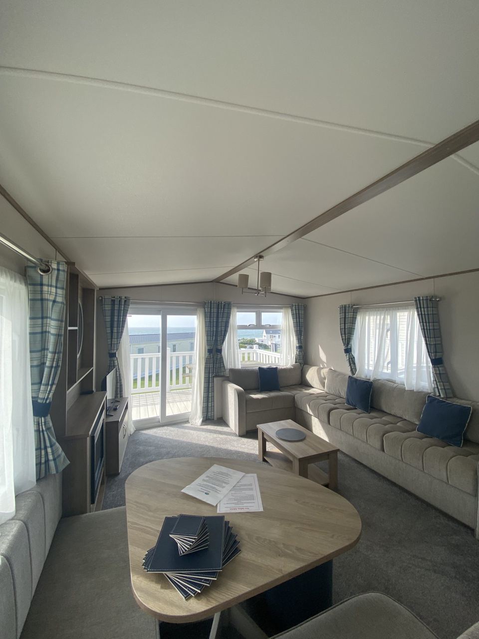 Caravan lounge with sofa