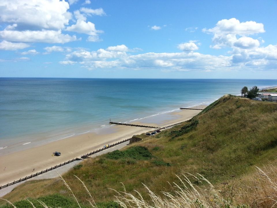 Beach below the cliffs