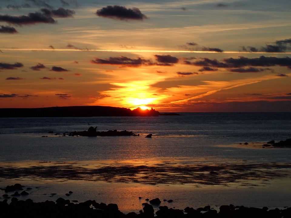 Sunset over the rocks