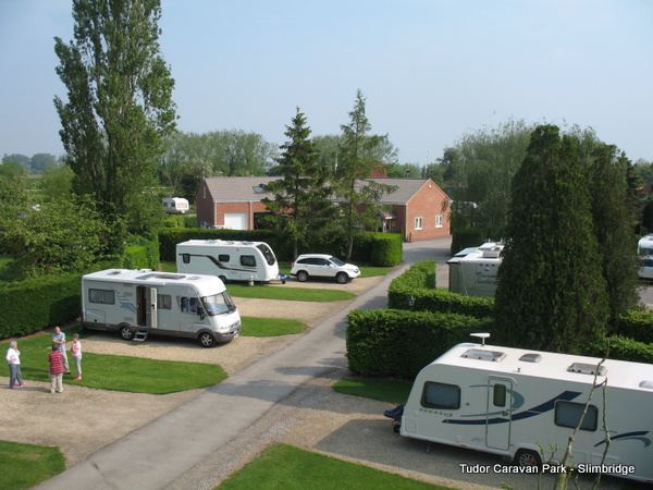Motorhomes on pitches in the Meadow