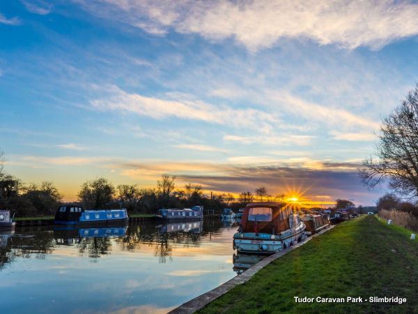 Canal at sunset