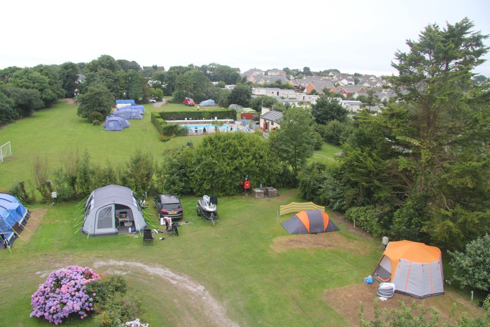 Tent field from above