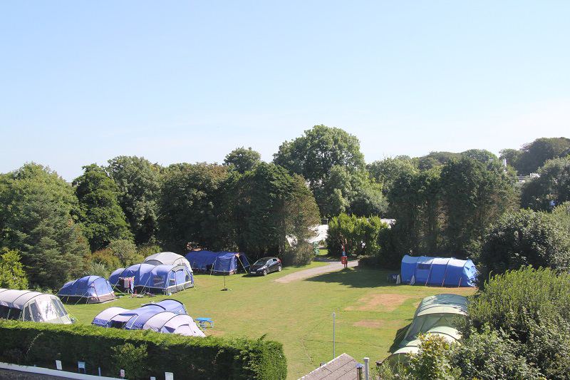 Tents on the grass pitches