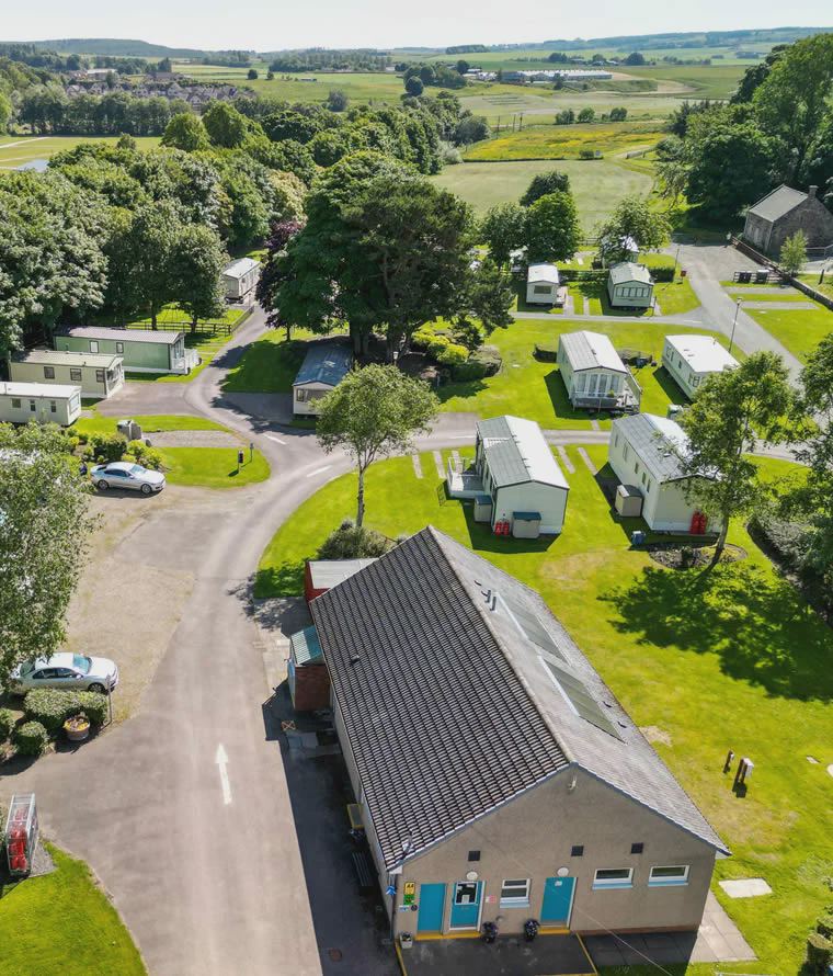 Park from above with facilities block