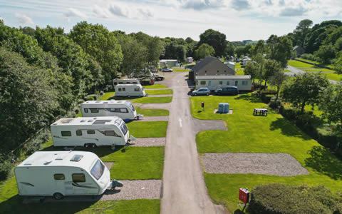 Touring pitches seen from above
